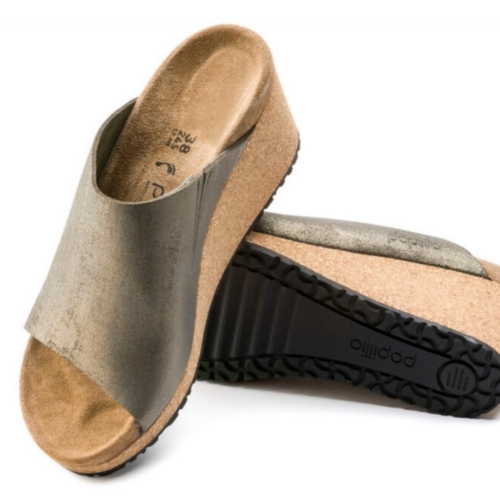 New Papillio Namica Wedge Gold Metallic EU 42 Women’s US 11 $145